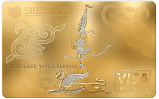 sberbank gold card front view