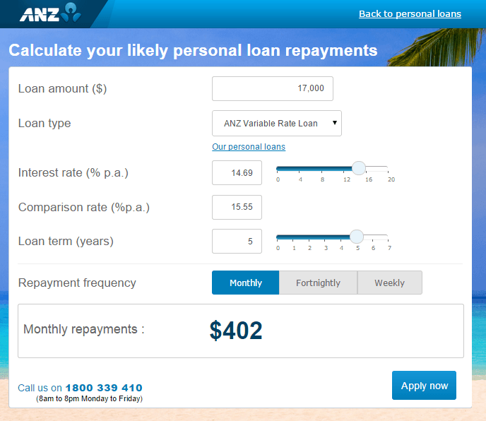 anz loan calc