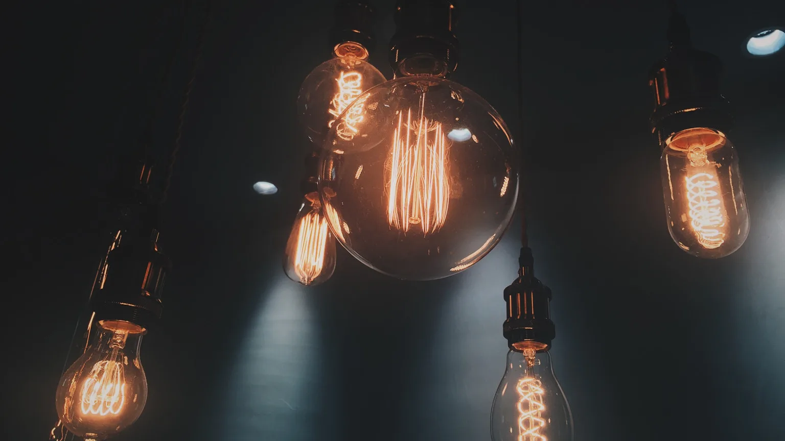 Pexels Light Bulbs Hanging From Ceiling