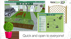 home design 3d outdoor Interface
