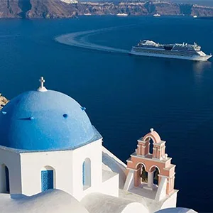 domed house on santorini