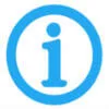 Blue information symbol