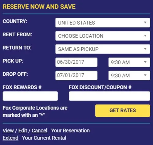 Fox Rent A Car Promo Codes and Coupons | finder.com.au
