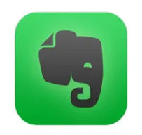 evernote logo with white square background