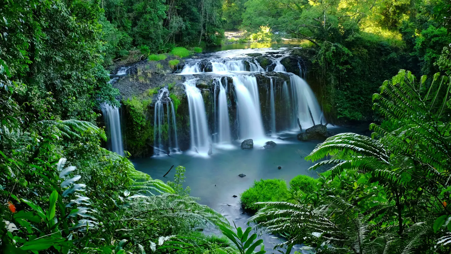 Image: Getty Images Waterfall in Northern Queensland
