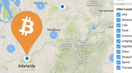 MAP: Bitcoin ATMs and shops that accept BTC payment in Adelaide