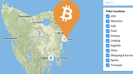 MAP: Bitcoin ATMs and shops that accept BTC payment in Tasmania