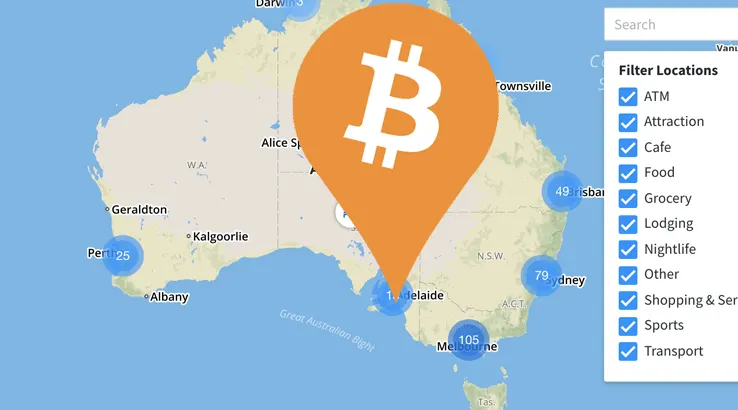 Map Bitcoin Atms Shops That Accept Btc Australia Finder Com Au