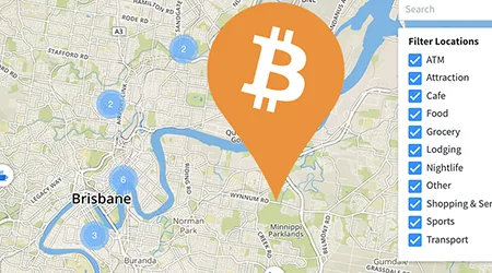 MAP: Bitcoin ATMs and shops that accept BTC payment in Brisbane