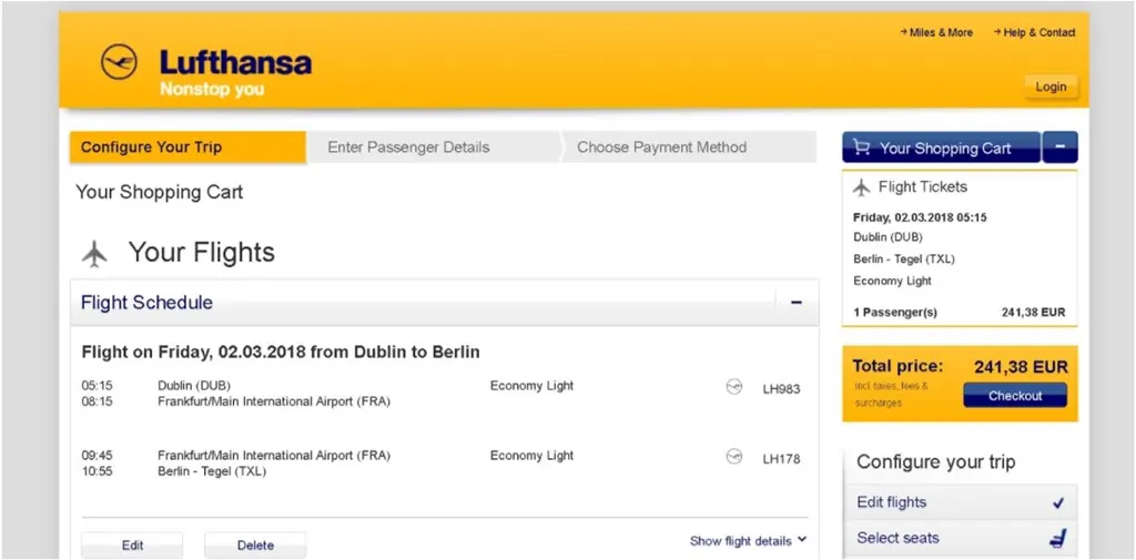 Lufthansa Manage Booking Add Frequent Flyer Flight Extras Velocity Frequent Flyer Earn