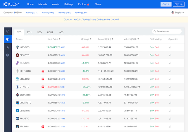 load funds to kucoin