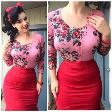 Pin-up pencil skirts