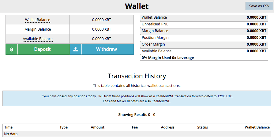 creenshot showing the deposits and withdrawals tab in account settings