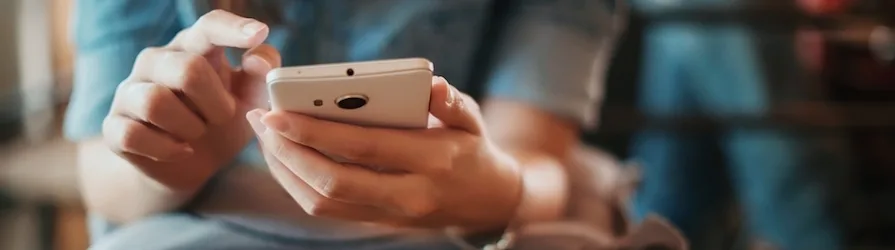 smartphone held by hand