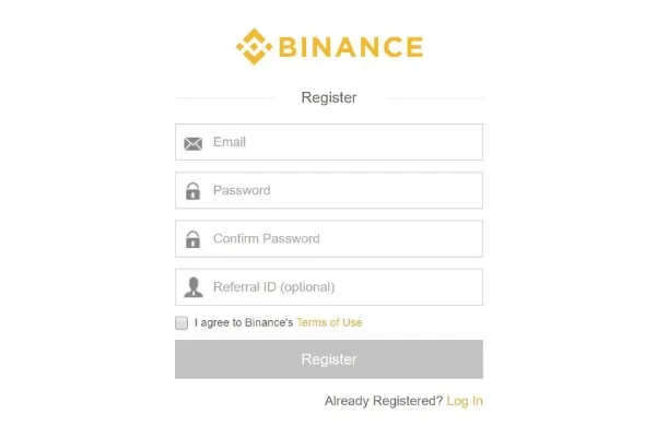 binance register link