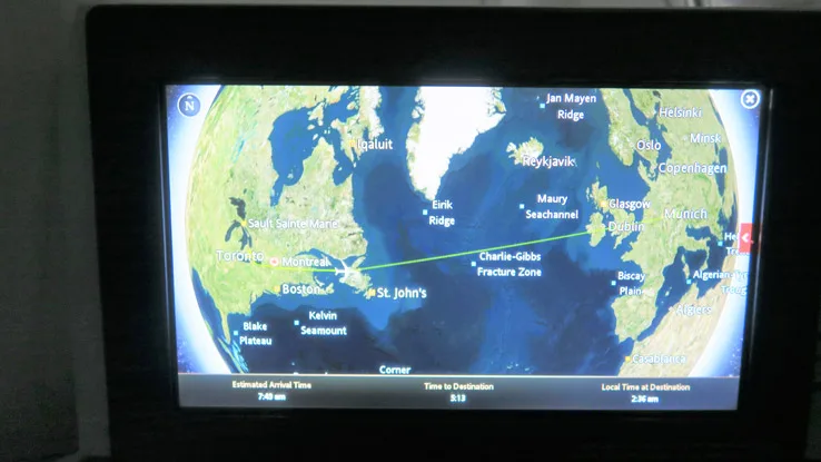 Air Canada 787 business class airshow