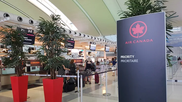 Air Canada 787 business class review checkin