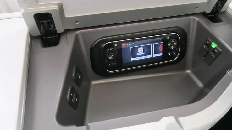 Air Canada 787 business class seat controls 2