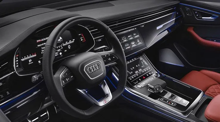 Image: Supplied With multiple digital displays replacing control knobs and dials, the SQ8 has an ultra modern sci-fi aesthetic.
