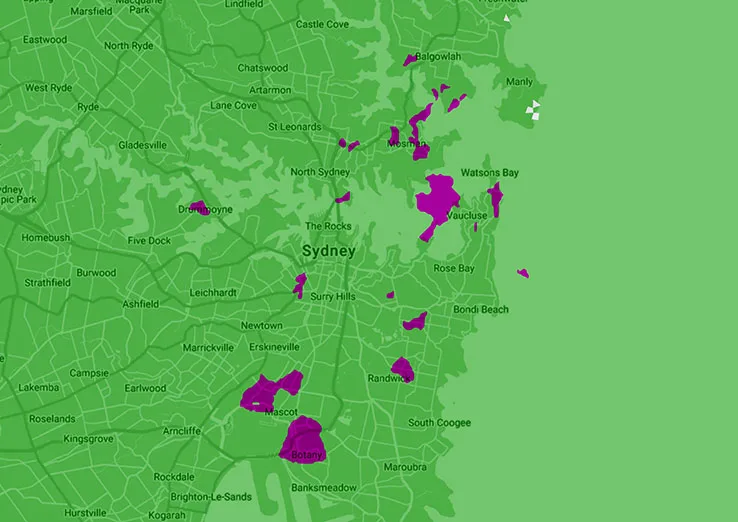 Image: Telstra Telstra Sydney 5G coverage May 2019