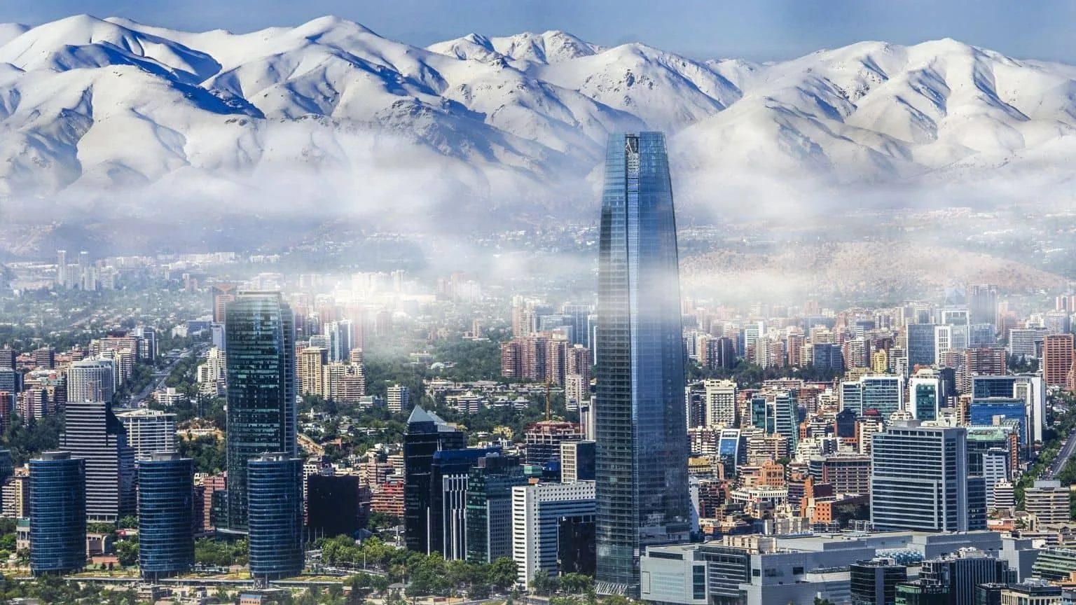 Image: Shutterstock Skyscrapers in Santiago, Chile