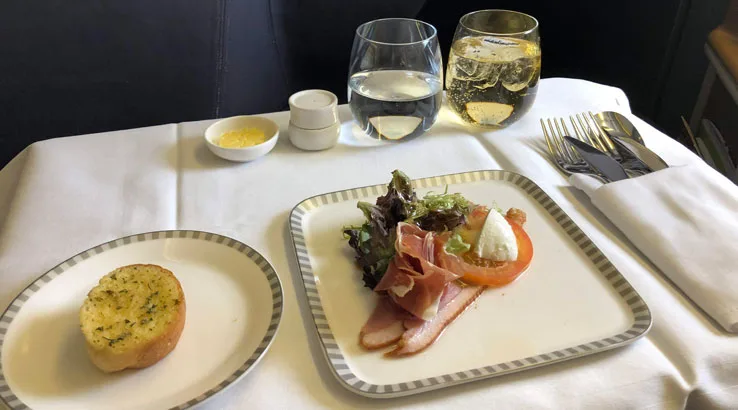 Image: Shing Kam/Finder Antipasto platter served with garlic bread