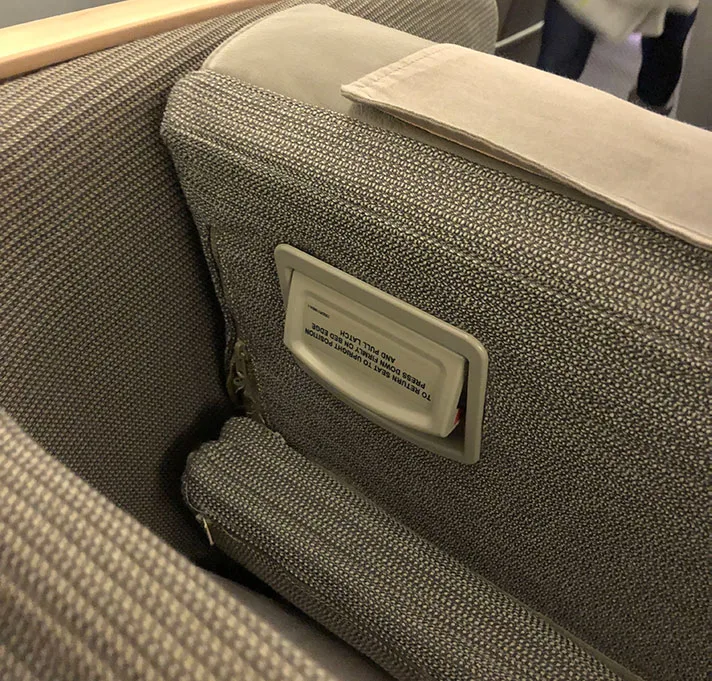Image: Finder Latch immediately behind the headrest