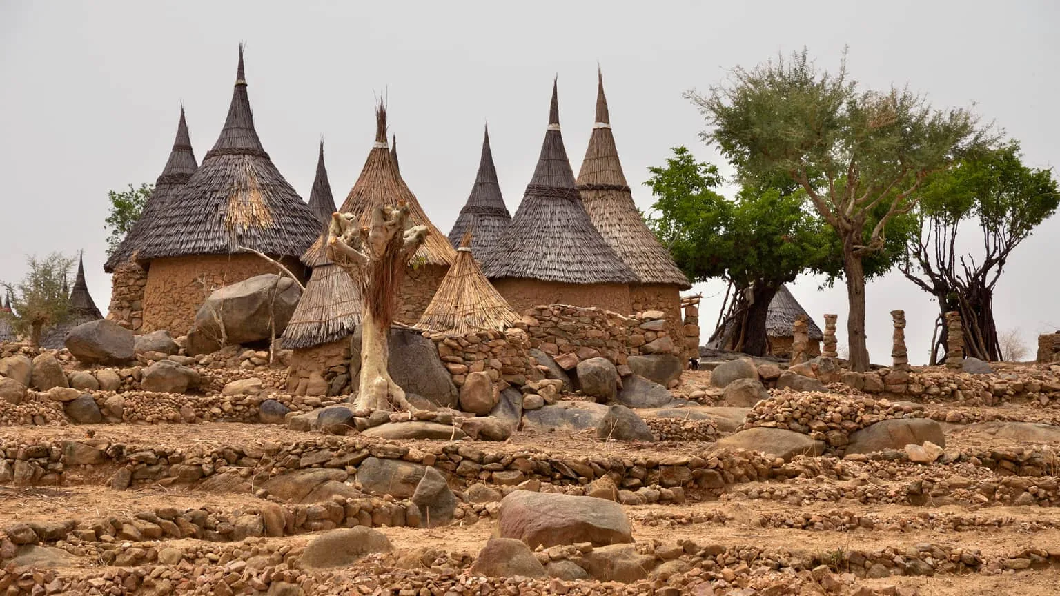 Image: Getty Images Village with typically thatched rondavels in the Mandara Mountains, Cameroon, Central Africa