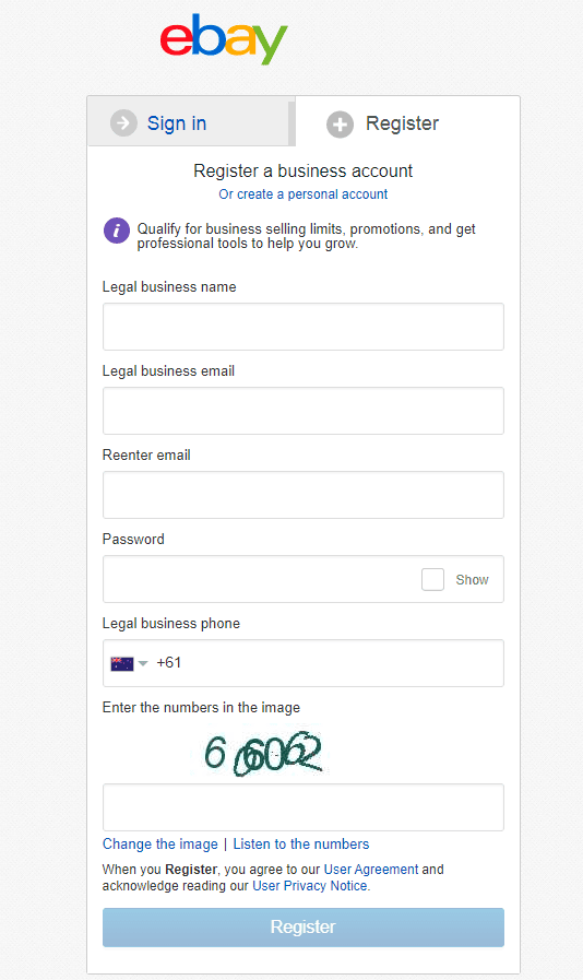 do i need a business account on ebay