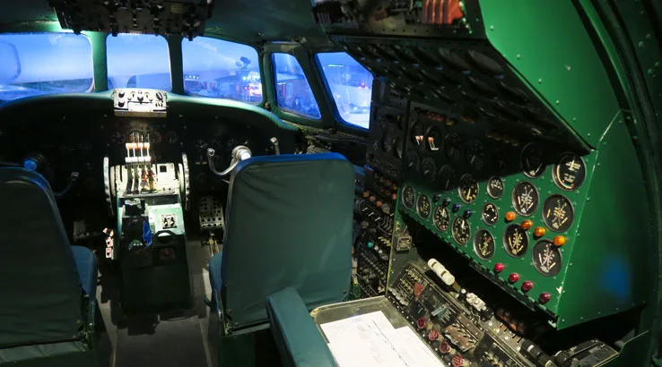 Image: Enoch Foong/Finder TWA Connie Cockpit controls