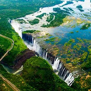 Victoria Falls in Zambia.