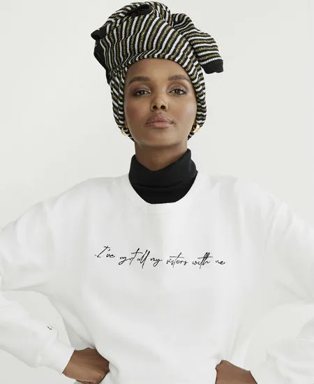 Image: Supplied Halima Aden wearing The Range