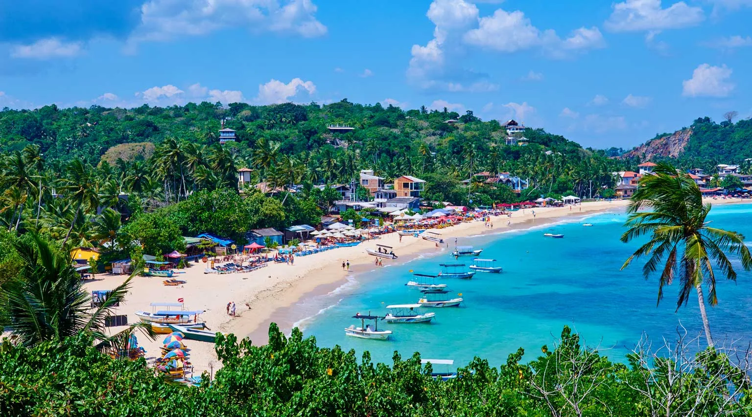 Image: Getty Images Sri Lanka, Southern Province, South Coast beach, Galle district, Unawatuna beach