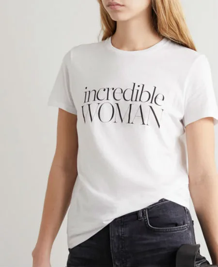 Image: Supplied Incredible Woman tee by Ninety Percent and NET-A-PORTER