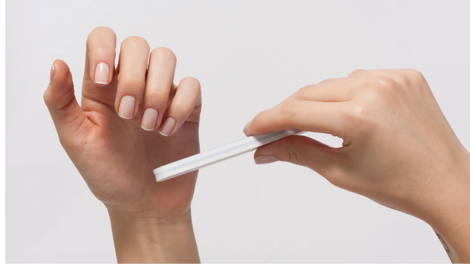 Image: Getty Images Model filing her nails