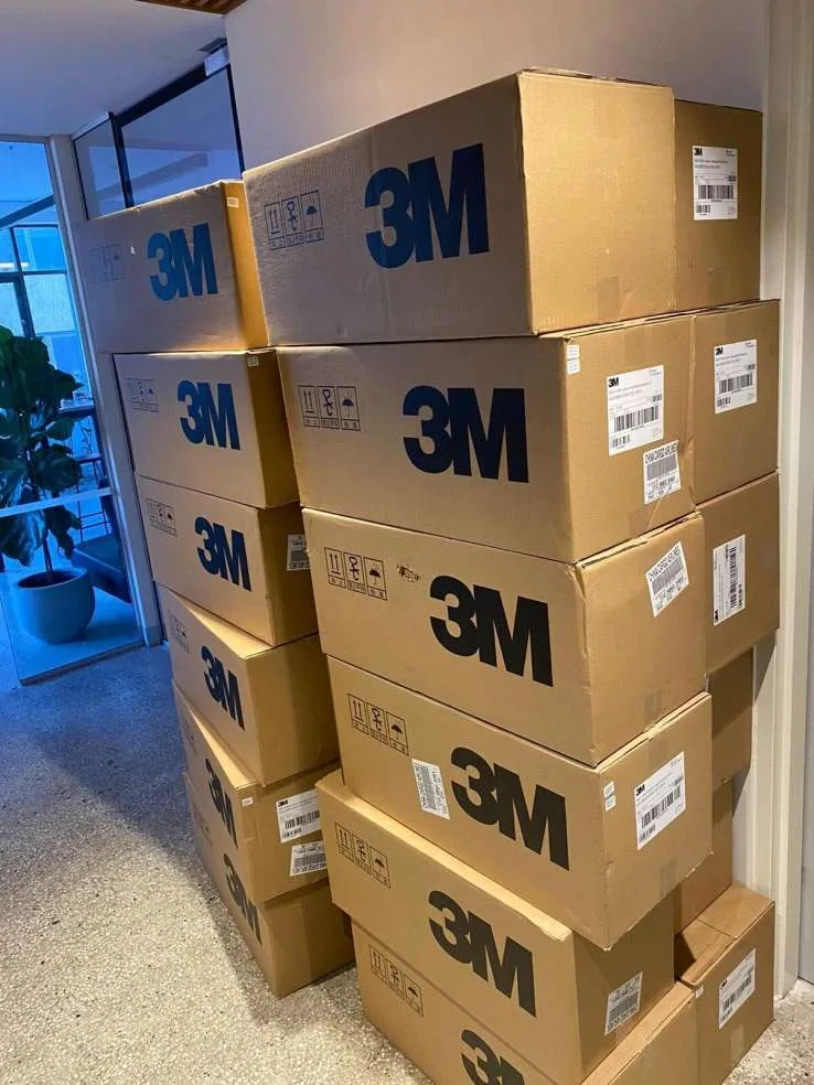 Image: Supplied New stock arrives at Clinical Supplies' office.