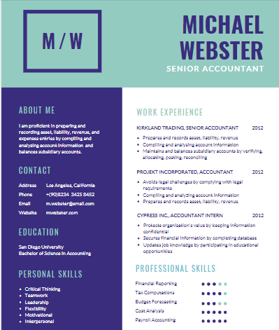 resume templates free australian