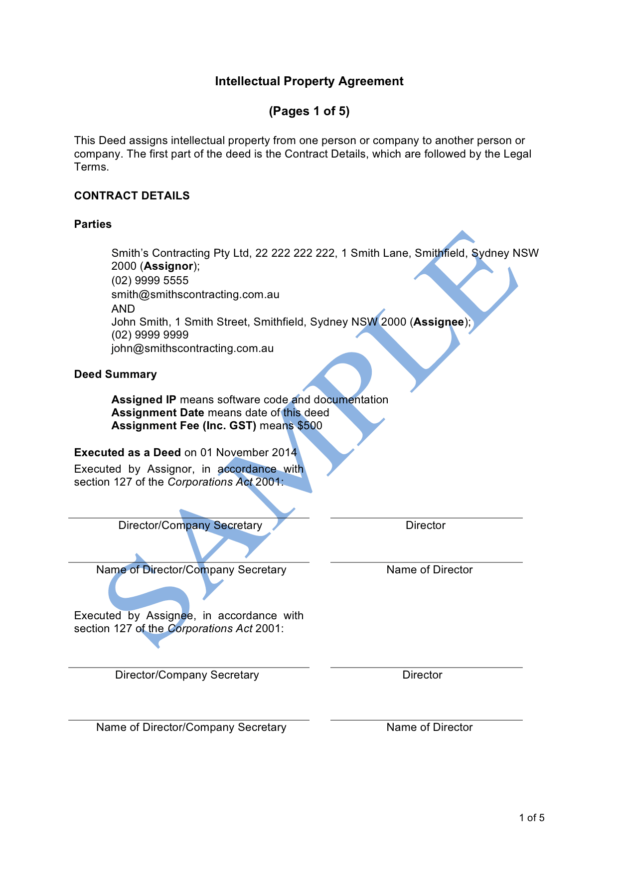 confidentiality and intellectual property assignment agreement sample