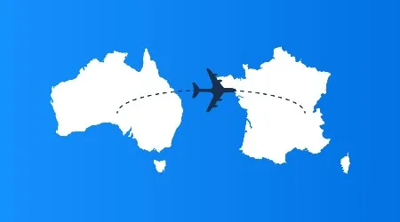 australia to france travel time