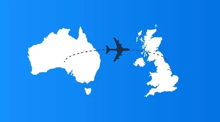 australia to uk travel time