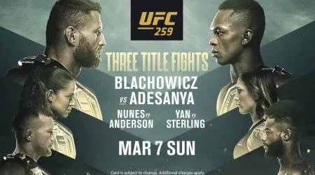 How to watch UFC 259 Adesanya vs Blachowicz live in Australia