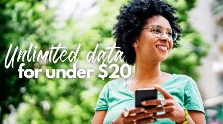 Grab an unlimited data mobile plan for under $20