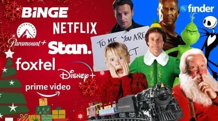 Which streaming service has the most Christmas titles in Australia?