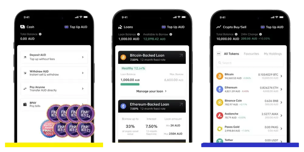 Image: Supplied Block Earner app screenshots