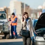 woman car breakdown