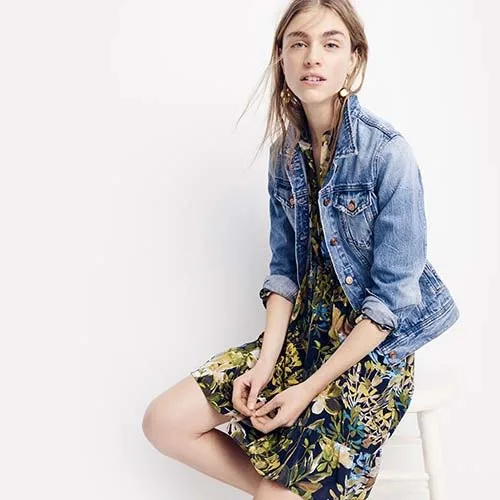 woman wearing floral dress