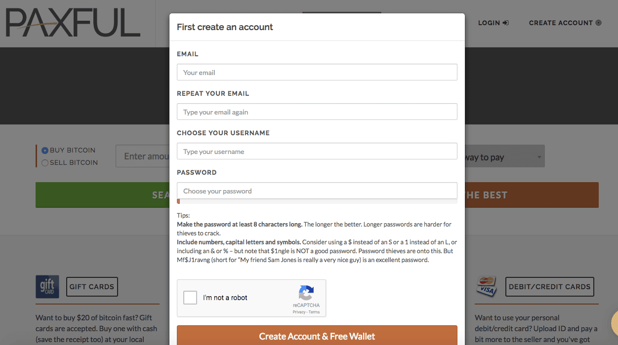 buy bitcoin from paxful with visa gift cards