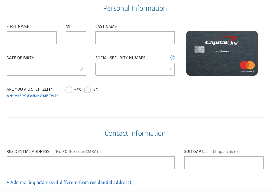 Capital One Platinum card review April 2021