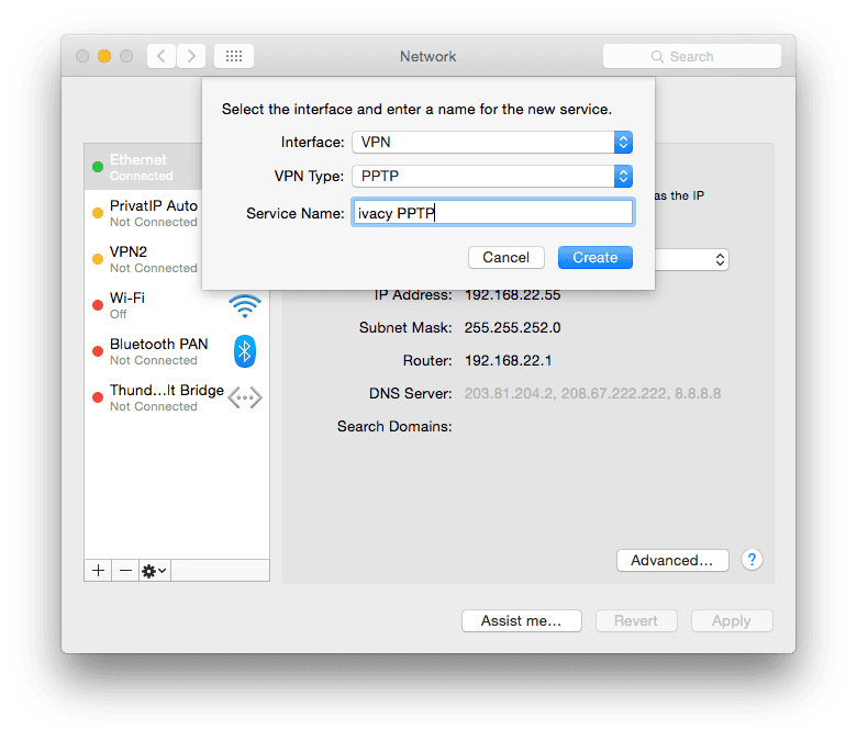 vpn for mac 10.9.5