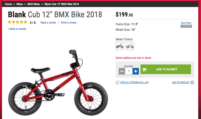 chain reaction cycles out of stock